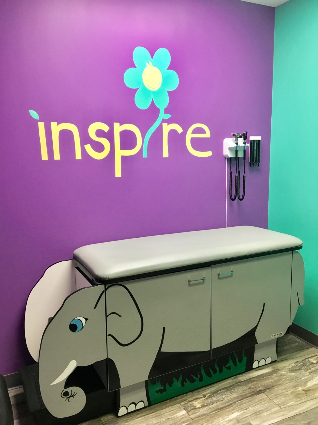 Child-friendly exam room at Premier Pediatric Associates