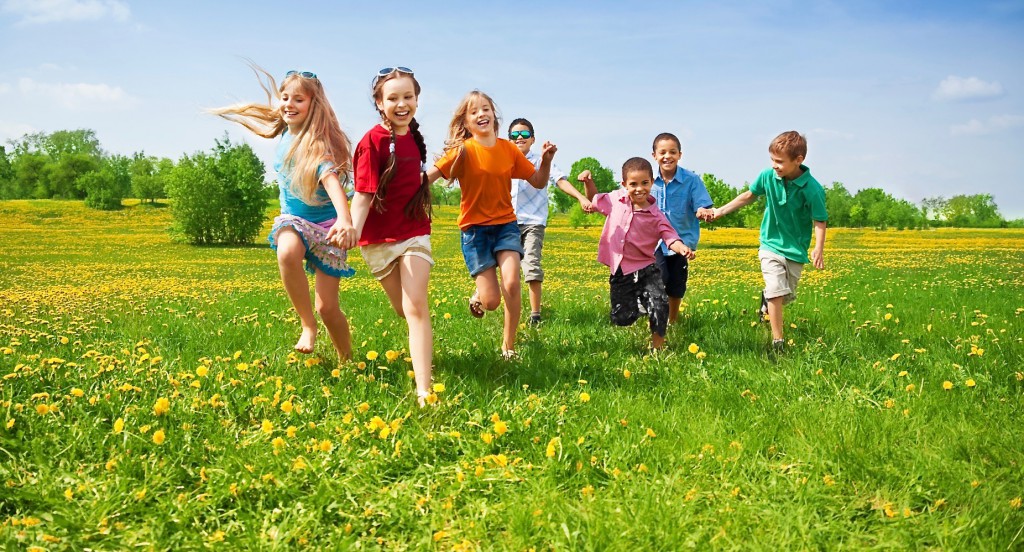 Children enjoying an outdoor activity together